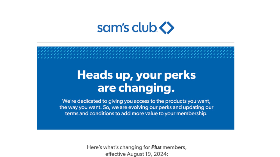 Correo electrónico de membresía de Sam's Club